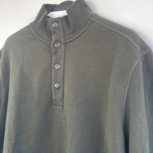 Polo Ralph Lauren Men's Dark Green L/S Pullover Mock Neck Button Sweater Sz XXL - Picture 4 of 16